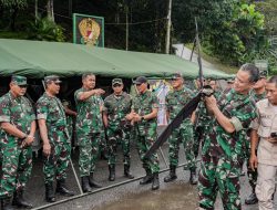 Pangkostrad Dampingi Kasad Tinjau Progres Strategis Pembangunan Menlatpur Kostrad Sanggabuana