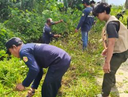 Karang Taruna Satria Bakti Desa Sumbereja Gelar Kerja Bakti Bersama Mahasiswa KKN Unsika