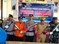 Kapolres Biak Numfor Pimpin Apel Gelar Pasukan Operasi Ketupat Cartenz 2026, Sekaligus Lakukan Pemusnahan Knalpot Brong