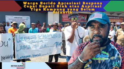 Warga Sorido Apresiasi Respons Cepat Bupati Biak Numfor terhadap Aspirasi Tiga Kampung yang Belum Dilantik