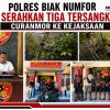 Polres Biak Serahkan Tiga Tersangka Curanmor ke Kejaksaan