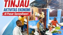 Ketua KNPI Supiori Monitoring Dinamika Pasar Sentral Sorendiweri   