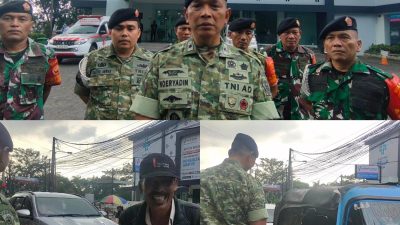 Aksi Sosial Jum’at Berkah, Subkogartap 0507/Bekasi Bagikan 200 Nasi Boks ke Pengguna Jalan